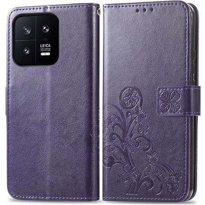 Mobigear Clover Xiaomi 13 Étui Portefeuille - Violet