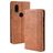 Mobigear Sensation Housse Motorola One Vision Etui Porte-Monnaie - Cognac