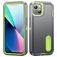 Mobigear Rugged Stand Coque iPhone 14 Plus Coque arrière Rigide Anti-Chocs avec Support Amovible - Vert