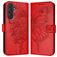 Mobigear Butterfly Housse Samsung Galaxy M55 Etui Porte-Monnaie - Rouge