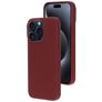 Mobiparts Coque iPhone 15 Pro Max Coque arrière en Silicone - Plum Red