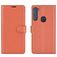 Mobigear Classic Housse Motorola One Fusion Plus Etui Porte-Monnaie - Cognac