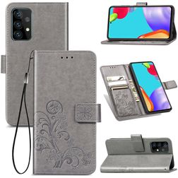 Mobigear Clover Housse Samsung Galaxy A52 Etui Porte-Monnaie - Gris