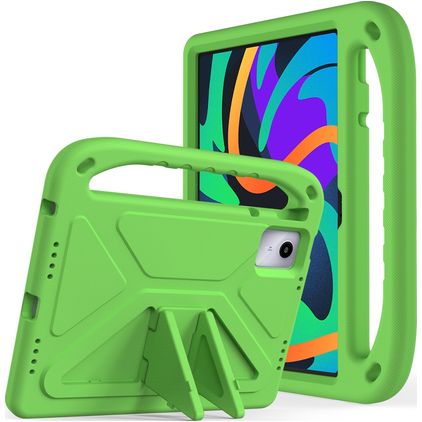 Mobigear AeroArmor Coque Lenovo Tab P12 Coque de tablette pour enfants avec Poignée Enfants en EVA + Porte-crayon - Vert