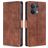 Mobigear Croco Housse OPPO Reno 8 5G Etui Porte-Monnaie - Marron