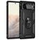 Mobigear Armor Ring Google Pixel 6 Plastique rigide Coque arrière Antichoc avec bague de maintien - Noir