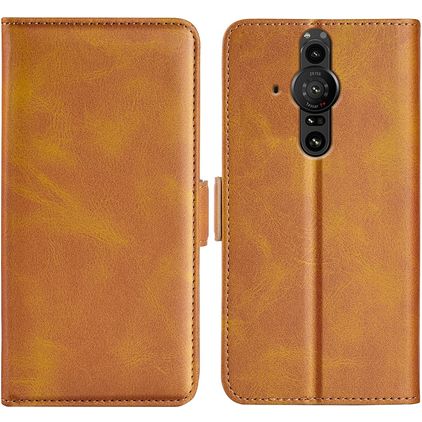 Mobigear Slim Magnet Housse Sony Xperia Pro-I Etui Porte-Monnaie - Cognac