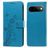 Mobigear Flowers Housse Google Pixel 11 Etui Porte-Monnaie - Bleu