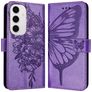 Mobigear Butterfly Housse Samsung Galaxy S24 FE Etui Porte-Monnaie - Violet