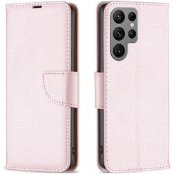 Mobigear Excellent Housse Samsung Galaxy S23 Ultra Etui Porte-Monnaie - Rose doré