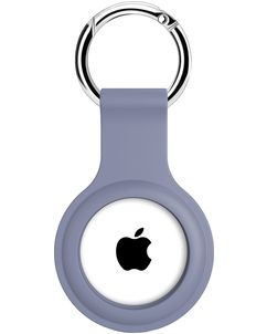Xccess Keychain Coque Apple AirTag Porte-clés en Silicone Souple - Lavender