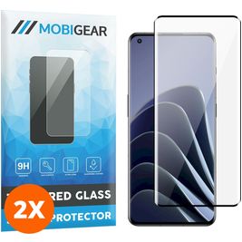 Mobigear Premium OnePlus 11 Verre trempé Protection d'écran - Compatible Coque - Noir (Lot de 2)