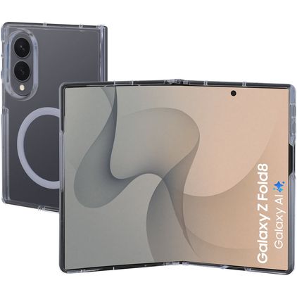 Mobiparts Hardcover Coque Transparente Samsung Galaxy Z Fold 8 MagSafe Coque arrière Rigide - Transparent