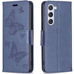 Mobigear Butterfly Housse Samsung Galaxy S24 Etui Porte-Monnaie - Bleu