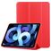 Mobigear Tri-Fold Gel Coque iPad Air 4 (2020) Etui en TPU,Similicuir - Rouge
