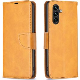 Mobigear Excellent Housse Samsung Galaxy A35 Etui Porte-Monnaie - Cognac