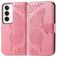 Mobigear Butterfly Housse OPPO Reno 12 Pro Etui Porte-Monnaie - Rose