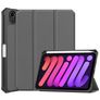 Mobigear Tri-Fold Shockproof Coque iPad Mini 7 (2024) Etui + Porte-crayon - Gris