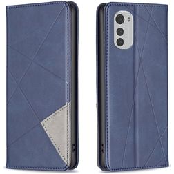 Mobigear Rhombus Slim Housse Motorola Moto E32 Etui - Bleu