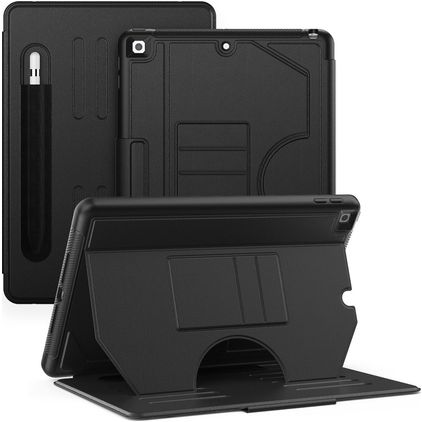 Mobigear Magnetic Folio Coque iPad 9 (2021) Etui + Porte-crayon - Noir