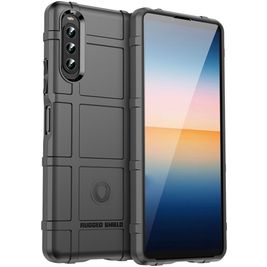 Mobigear Rugged Shield Coque Sony Xperia 10 IV Coque arrière en TPU Souple Anti-Chocs - Noir