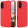 Mobigear Rubber Touch Coque iPhone 16 Coque arrière en Silicone - Rouge