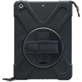 Xccess Survivor All-round Coque iPad 5 (2017) Coque arrière en Plastique rigide,Silicone + Bandoulière + Support Amovible - Noir