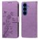 Mobigear Flowers Housse Samsung Galaxy S26 Etui Porte-Monnaie - Violet