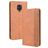Mobigear Sensation Housse Xiaomi Redmi Note 9S Etui Porte-Monnaie - Cognac