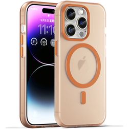 Mobigear Shockproof Coque iPhone 16 Pro MagSafe Coque arrière en TPU Souple - Orange