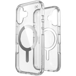 Speck Presidio Perfect Clear Coque Transparente iPhone 16 MagSafe Coque arrière Rigide Anti-Chocs - Transparent