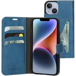 Mobiparts Classic Wallet Housse iPhone 14 Etui Porte-Monnaie - Steel Blue