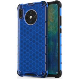 Mobigear Honeycomb Coque Huawei Mate 30 Coque arrière Rigide Anti-Chocs - Bleu