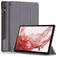 Mobigear Tri-Fold Coque Samsung Galaxy Tab S9 Plus Etui + Porte-crayon - Gris
