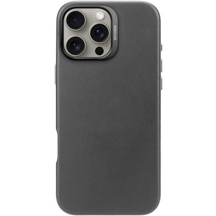 Decoded iPhone 16 Pro Max MagSafe Cuir véritable Coque arrière - Noir