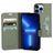 Mobiparts Classic Wallet Housse iPhone 13 Pro Etui Porte-Monnaie - Stone Green