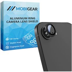 Mobigear Single iPhone 16e Verre trempé Protection objectif caméra - Compatible coque - Noir