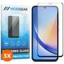Mobigear Premium Samsung Galaxy A34 Verre trempé Protection d'écran - Compatible Coque - Noir (Lot de 3)