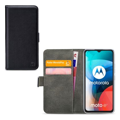 Mobilize Classic Gelly Wallet Housse Motorola Moto E7 Plus Etui Porte-Monnaie - Noir