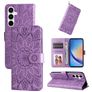Mobigear Sunflower Housse Samsung Galaxy A35 Etui Porte-Monnaie - Violet