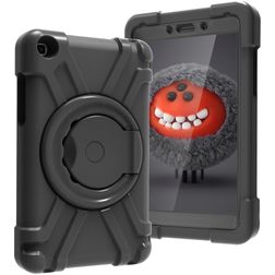 Mobigear RingGuard Coque Samsung Galaxy Tab A 8.0 (2019) Coque de tablette pour enfants avec Poignée Enfants en EVA - Noir
