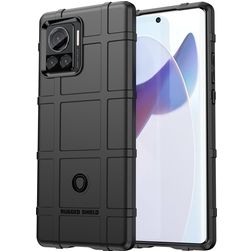 Mobigear Rugged Shield Motorola Edge 30 Ultra TPU souple Coque arrière Antichoc - Noir
