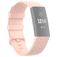 Mobigear Cross Bracelet Silicone Fitbit Charge 4 Fermeture boucle ardillon - Rose
