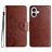 Mobigear Flowers Housse iPhone 16 Plus Etui Porte-Monnaie - Marron