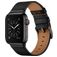 Mobigear Firenze Bracelet Cuir pour Apple Watch Fermeture boucle ardillon - 42/41/40/38 mm - Noir