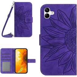 Mobigear Sunflower Housse Samsung Galaxy A05 Etui Porte-Monnaie - Violet