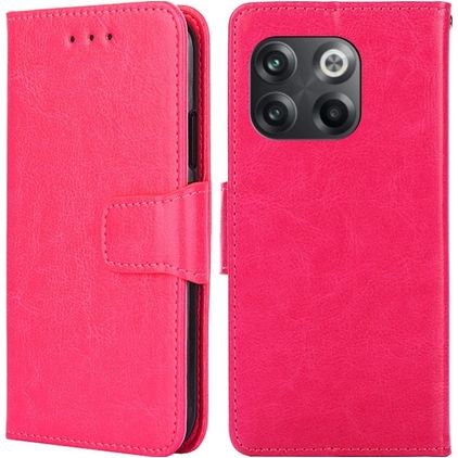 Mobigear Wallet Housse OnePlus 10T Etui Porte-Monnaie - Magenta