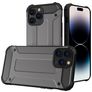 Mobigear Outdoor Coque iPhone 15 Pro Max Coque arrière Rigide Anti-Chocs - Gris