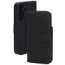 Mobiparts Housse Samsung Galaxy A55 Etui en Cuir Véritable Porte-Monnaie - Noir