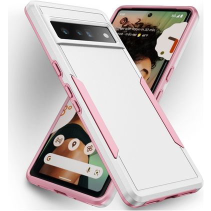 Mobigear Heavy Armor Coque Google Pixel 7 Pro Coque arrière Rigide Anti-Chocs - Blanc